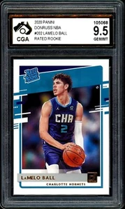 ✺CGA 9.5✺ 2020 PANINI DONRUSS Rated Rookie Graded Card LAMELO BALL - Picture 1 of 3