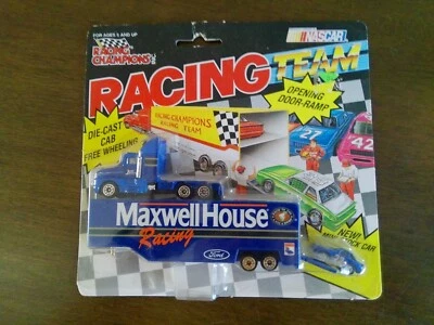 Racing Champions NASCAR 1/144 diecast #22 Maxwell House Marlin caminhão de equipe com carro - Imagem 1 de 2