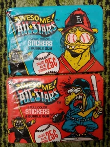 1988 "INCREÍBLES TODAS LAS ESTRELLAS"" PAQUETES DE PEGATINAS DE TARJETAS COLECCIONABLES SELLADOS - 2 PAQUETES - PEGATINAS" - Imagen 1 de 2