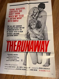 THE RUNAWAY original U.S ONE SHEET poster SEXPLOITATION - Picture 1 of 1