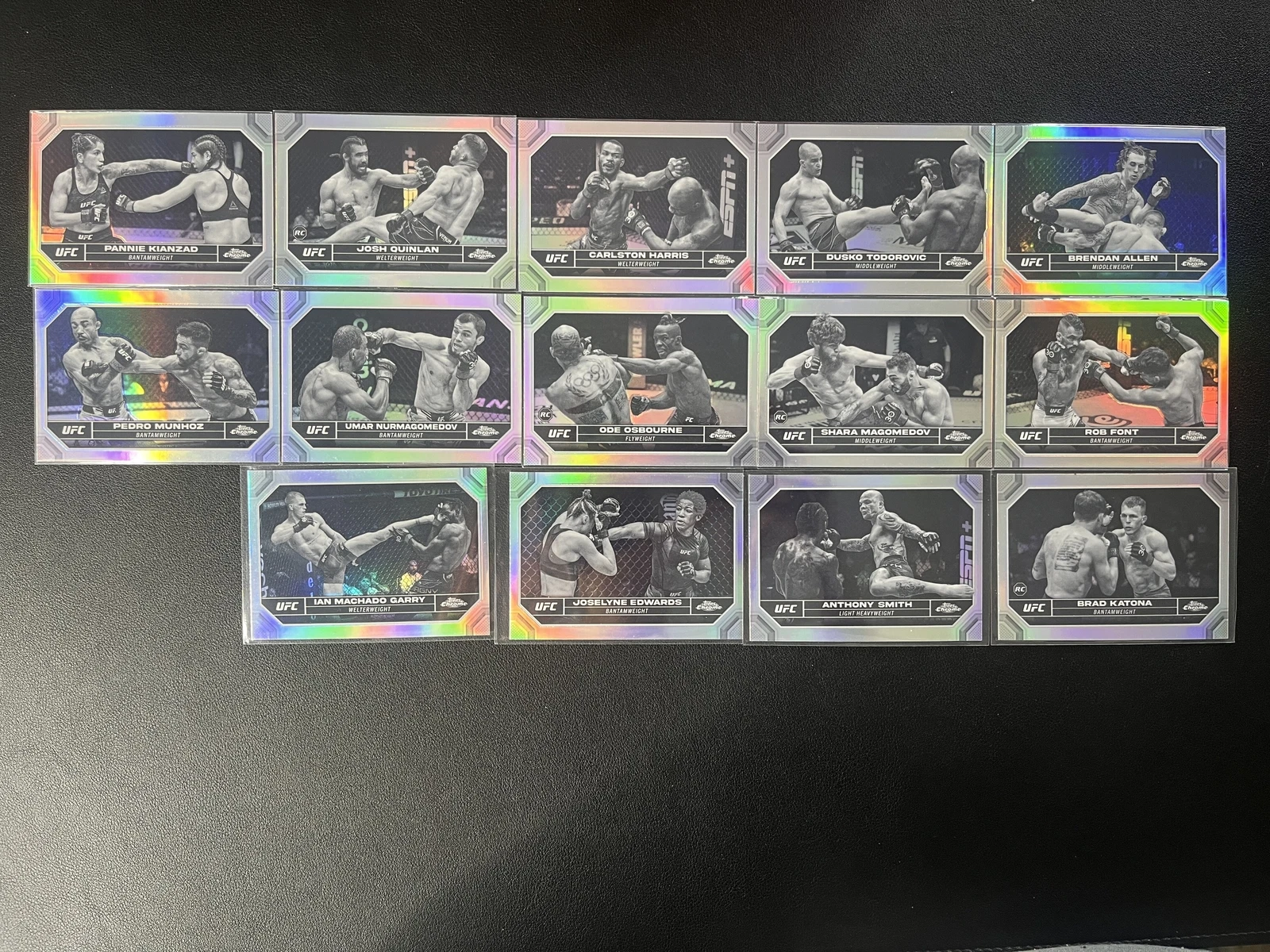 2024 Topps Chrome UFC Lot*14 Negative RC Josh Quinlan Umar Nurmagomedov MDK1C