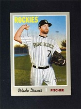 2019 Topps Heritage Base #245 Wade Davis - Colorado Rockies