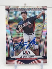 2020 Donruss American Pride #11 Logan Allen Signed Cleveland /349