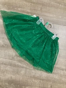 Little girls, green sequined tulle skirt Holiday Skirt size 5T - Picture 1 of 2
