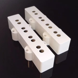 True Custom Shop® White Pickup Covers for Vintage USA Fender Jazz Bass J Bass - Picture 1 of 5