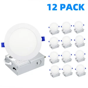 6/12/24/36/48 Pack 6 Inch LED Recessed Light with 3CCT- Canless Ultra Thin Wafer - Picture 1 of 20