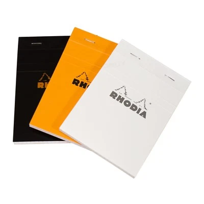 Set 3 x Rhodia A6 5/5 Square Grid 160 Page Staplebound Maths Paper Notebook Pads - Image 1 of 2