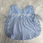 Vintage Asdale Pinafore Size 6-12 Months Baby Girl Dress Blue White Striped Tie