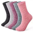 5Pair Colour Mixture Snow Socks Breathable Thicken Stockings Boot Socks  Women
