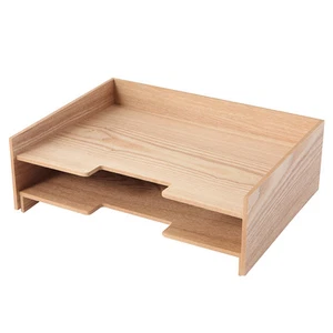 MUJI MDF ash wood organize storage tray for A4 size paper document 32x24x10.5cm - Picture 1 of 2