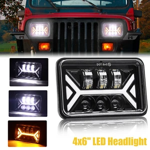 4x6'' LED Headlight Hi/Lo Beam DRL Headlamp For 1982-1987 Chevrolet El Camino US - Picture 1 of 12