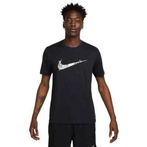 Camiseta Nike Hombre Dri-Fit Running Negra HJ3658 010 Original - Imagen 1 de 2