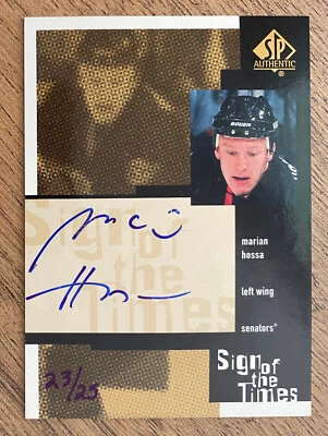1999-00 SP Authentic Sign of the Times Gold AUTO #MH - Marian Hossa /25 - Image 1 of 2
