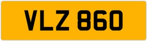 VLZ 860 V 3X3 DATELESS PRIVATE NUMBER PLATE VAL VICK VIC VIK VIN VINCE VIV VERN - Picture 1 of 1