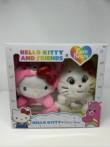 Hello Kitty and Friends x Care Bears Cheer Bear versiegelte Box Set 2 Plüsch *IN HAND* - Bild 1 von 6