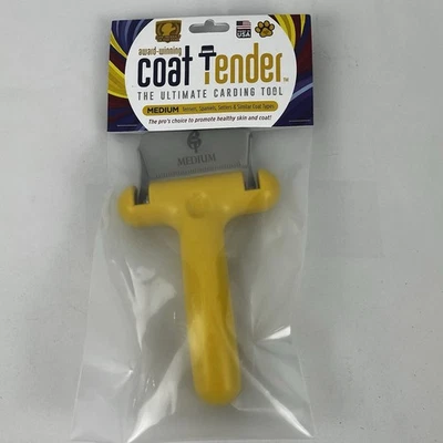 Coat Tender-The Ultimate Carding Tool (Medium-Yellow) Terriers Spaniel Setters.