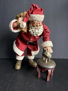 Possible Dreams Clothique Santa with Cat – 1992 Taiwan Figurine - Picture 1 of 22