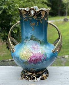 Antique Germany Prussian Porcelain Saxe Altenburg Vase Victorian Urn Missing Lid - Picture 1 of 12