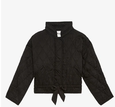 ISABEL MARANT Zakiane quilted satin jacket black 38 size 6/8 - Image 1 of 4