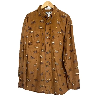 Duluth Trading perro de caza AOP abotonado para hombre LT franela oscilante libre herencia Foto 1 de 4