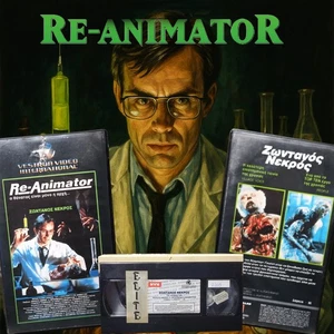 Vintage Greek VHS – RE-ANIMATOR – Lovecraft Horror – Original 1980s Tape – Rare - Picture 1 of 6