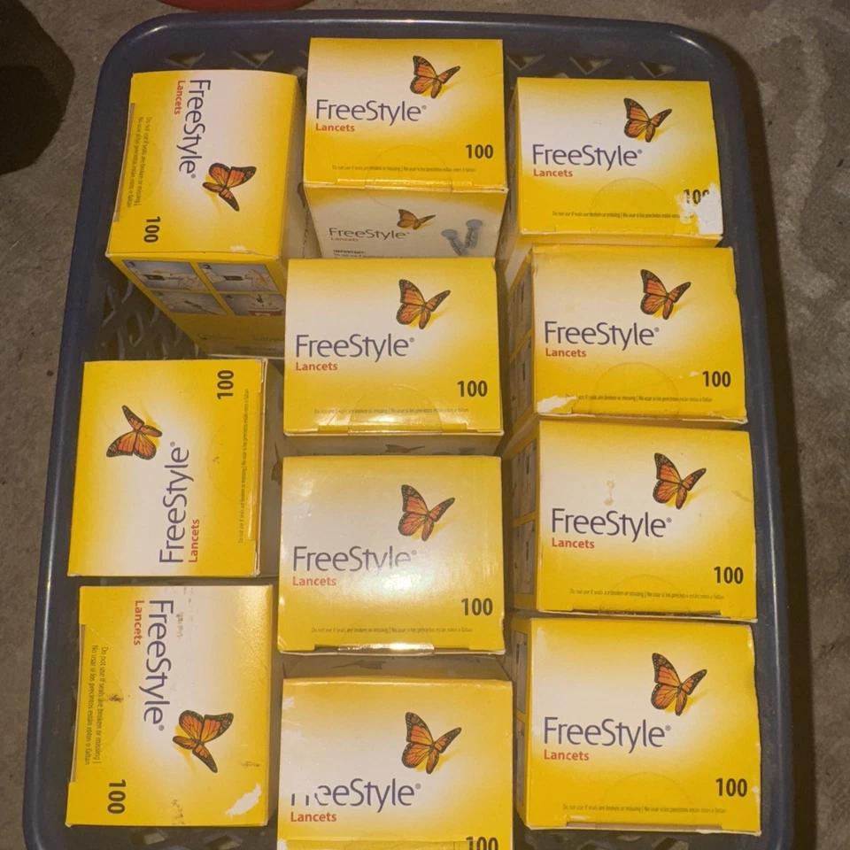 Lancetas Freestyle calibre 28 10 cajas (100 quilates) 1000 lancetas estériles exp. 11/2025 Foto 1 de 2