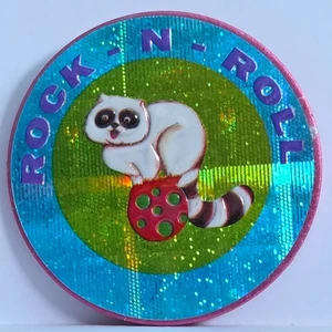 Vintage Pog * FOIL Rock - N - Roll Aluminum Slammer * Bin49 - Picture 1 of 3