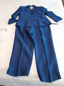 New Jessica Howard Size 10 Two Piece Jewel Tone Blue Suit Women's NWT Vintage - Picture 1 of 13