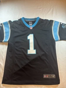 Nike Carolina Panthers Cam Newton NFL Jersey #1 Youth Large On Field Football - Picture 1 of 6
