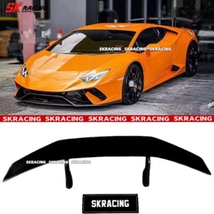 Glossy Black GT Rear Trunk Spoiler Wing Fits Lamborghini Huracan Evo LP610 LP580 - Picture 1 of 10
