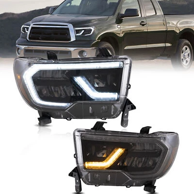 Par de faros LED para Toyota Tundra 2007-2013 y Sequoia 2008-2021 con secuencial Foto 1 de 4