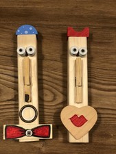 Opere Per Bambini In Legno Re E Regina Di ♥️♥️ Da Appendere Oppure Appoggiare