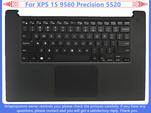 For Dell XPS 15 9560 Precision 5520 Upper Case Palmrest Cover Touchpad/ Keyboard