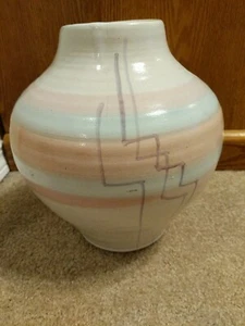Südwestamerikanische Indianer Keramik Vase unsigniert - Bild 1 von 9