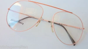 Gafas XXL Argenta mujer años 70 56-18 estructura metálica rosa salmón doble puente talla M - Imagen 1 de 4