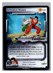 1x DBZ CCG POSTURA DEFENSIVA L3-1 HOLO FOIL LIGA PROMOCIÓN DRAGON BALL Z LIMITED - Imagen 1 de 1