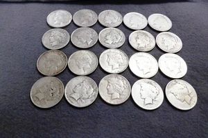 Rollo de 20 dólares de la paz de 1922 en muy buen estado $29,99 cada uno, envío gratuito 529,62 gramos - Imagen 1 de 11
