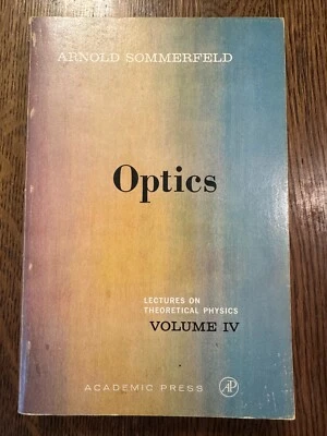 Optics: Lectures on Theoretical Physics Vol. IV by Arnold Sommerfeld CLEAN PAGES Foto 1 de 4