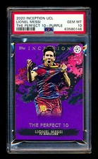2020-21 TOPPS INCEPTION LIONEL MESSI PERFECT PURPLE BARCELONA SP #06/25 PSA 10!