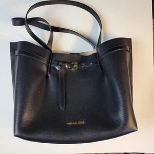 Michael Kors Emilia Large Tote Leather Shoulder Handbag Black- (35H0GU5T9T) - Picture 1 of 11