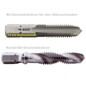 Gewindebohrer Bit Baer HSSG Kombi Gewindeschneider Bohrer M3 - M10 Gewinde - Bild 1 von 16
