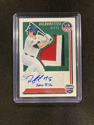 2022 Stars and Stripes Collegiate Team Silhouettes Robert Moore RPA Auto  11/25 - Image 1 of 2