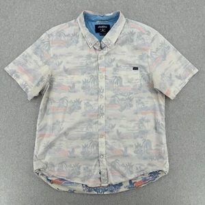 Chemise Chubbies homme XL beige imprimé floral plage manches courtes poche boutonnée - Photo 1/10