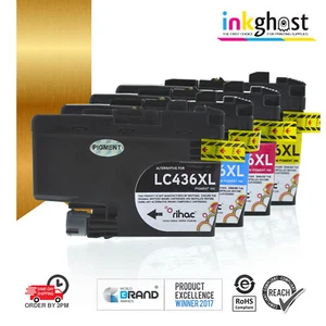 Brother LC436 Compatible Pigment Ink Cartridge Set MFC-J4440DW J4540DW LC436XL - Picture 1 of 6