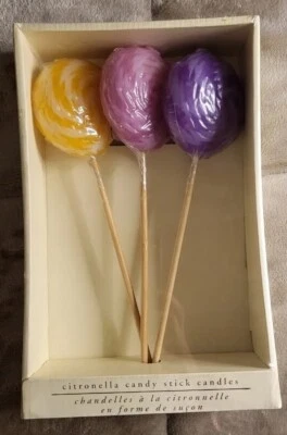 New Pier 1 Imports Citronella Candy Stick Candles - Image 1 of 3