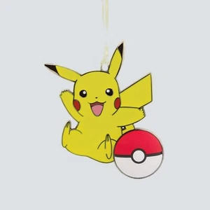 Hallmark Pokemon Pikachu Poke Ball Metal Con Dimensión Adorno de Navidad - Imagen 1 de 2