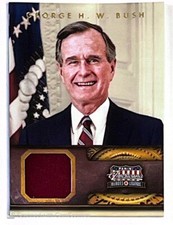 2012 Americana Heroes & Legends Elite Materials Color Photo George HW Bush /299