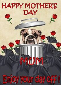 Dog Any dogs breed Enjoy your day off Mothers Day Greeting Card Mum REFA