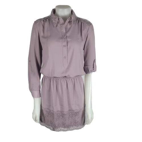 UNDERCOVER Nuovo con etichette Abito accento pizzo Victorias Secret leggero prugna viola elastico vita in pizzo piccolo