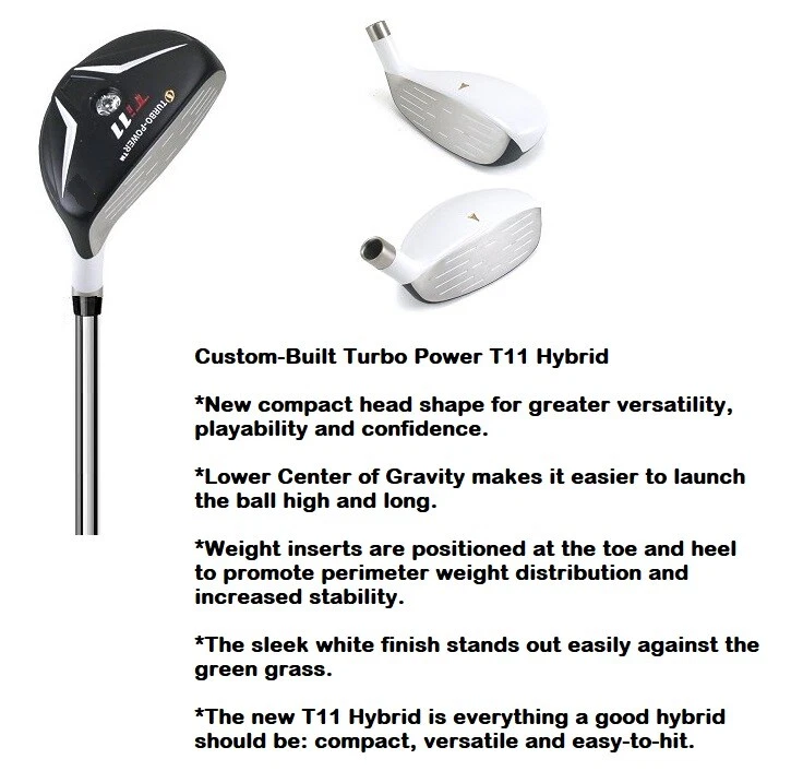 Nuevo eje de acero híbrido Turbo Power T-11 blanco para zurdos diestro Foto 1 de 1